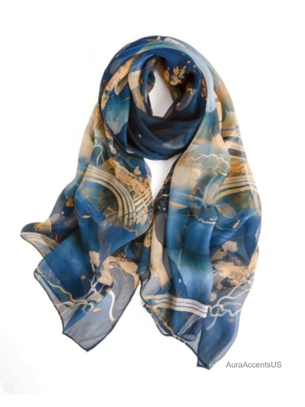 100% Mulberry Silk Chiffon Scarf Shawl Wrap Large Lightweight